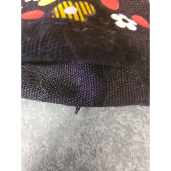 Marc Jacobs Fragrances Black / w flowers Tote Bag. Shoppers bag canvas floral - Picture 4 of 6